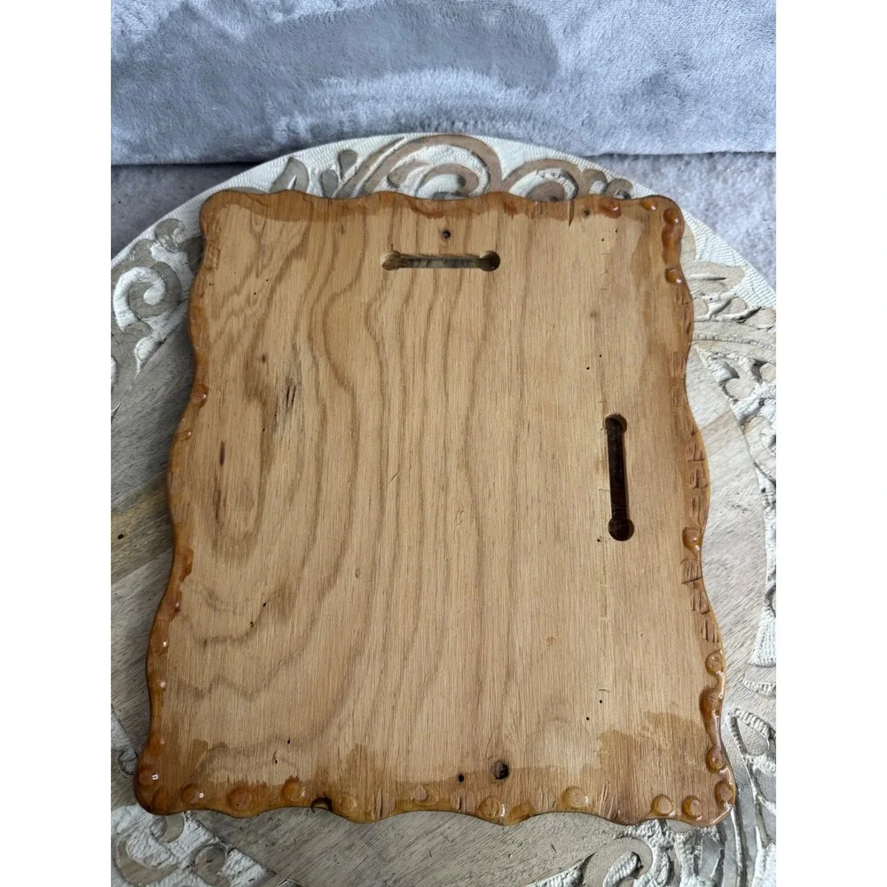 Vintage‎ Connie Tribou Mother Poem Wood Wall Plaque Floral Butterfly Glossy 10x8